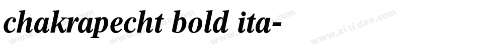 chakrapecht bold ita字体转换